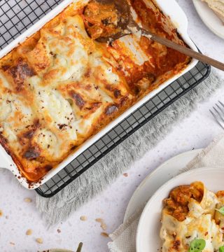 Canneloni arrabiata met aubergine