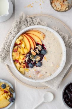 Perzik overnight oats