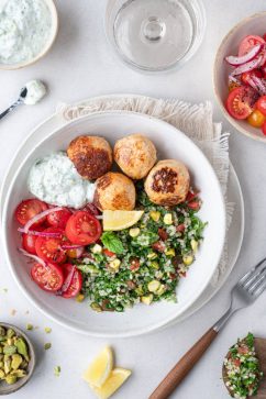 Tabouleh - kip ricotta - tzatziki