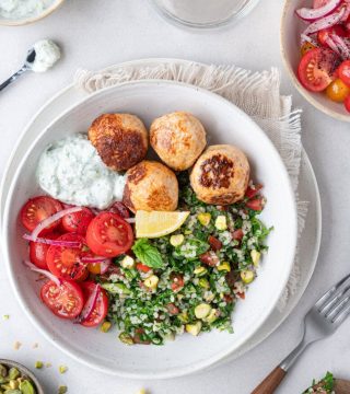 Tabouleh - kip ricotta - tzatziki