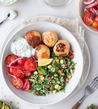 Tabouleh - kip ricotta - tzatziki