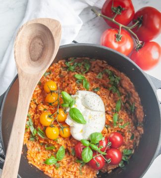 Tomatenrijst met burrata