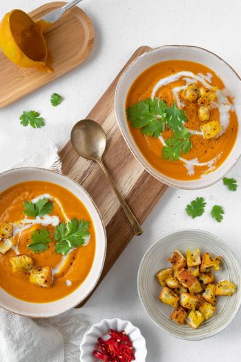 Wortelsoep met curry croutons