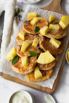 ananas pancakes - vierkant