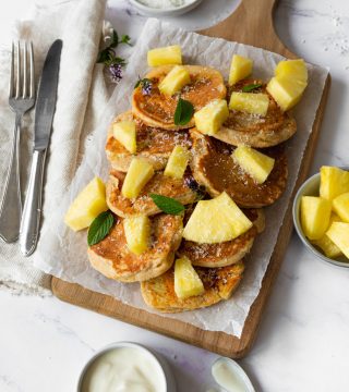 ananas pancakes - vierkant