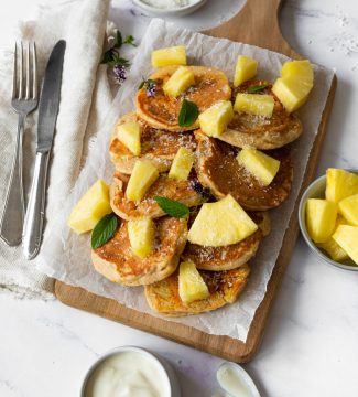 ananas pancakes - vierkant