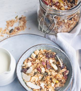 Granola cranberries - witte chocolade