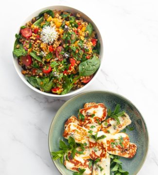 Parelcouscous halloumi