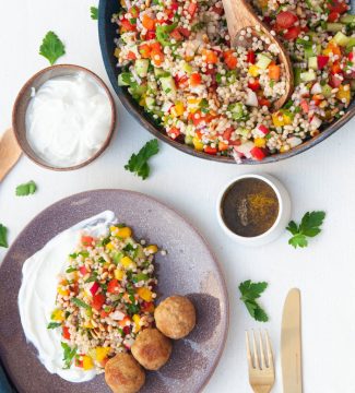 parelcouscous labneh kipballetjes-vierkant