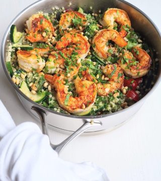 Romige Parelcouscous Met Scampi